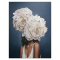 Flowers Feathers Woman Abstract Canvas Painting Wall Art Print Poster Picture Decorative Painting Living Room Home Decoration