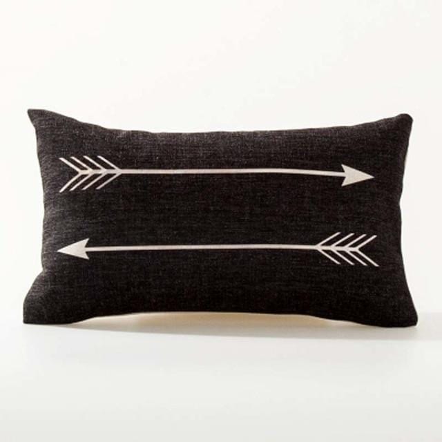 Housses de coussin géométriques nordiques, taie d'oreiller en lin Beige, avec flèches, cerf, wapiti, décoratives pour canapé, 45x45