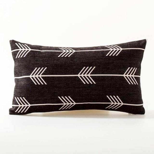 Housses de coussin géométriques nordiques, taie d'oreiller en lin Beige, avec flèches, cerf, wapiti, décoratives pour canapé, 45x45