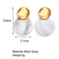 17KM Vintage Earrings 2019 Geometric Shell Earrings For Women Girls BOHO Resin Drop Earrings Brincos Fashion Tortoise Jewelry