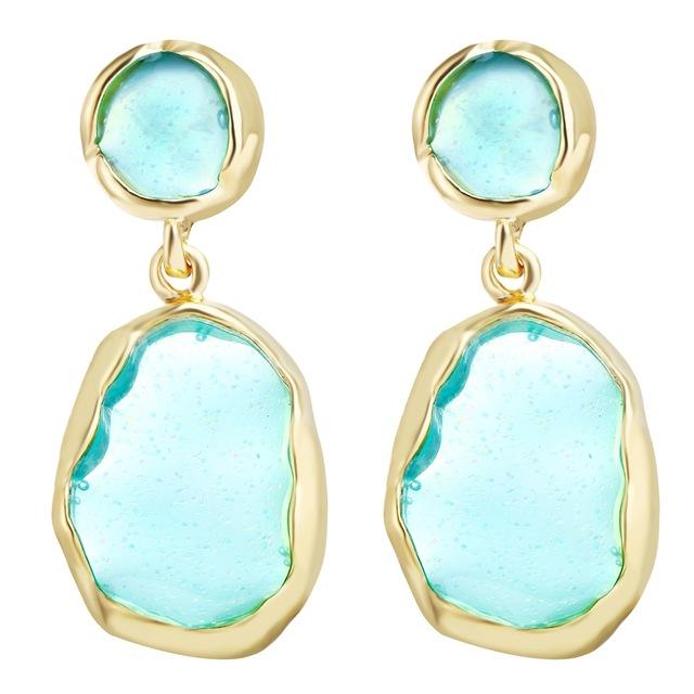 17KM Vintage Earrings 2019 Geometric Shell Earrings For Women Girls BOHO Resin Drop Earrings Brincos Fashion Tortoise Jewelry