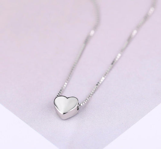 New Arrivals 925 Sterling Silver Love Heart Necklaces for Women Wedding Jewelry Long Necklaces Statement Jewelry