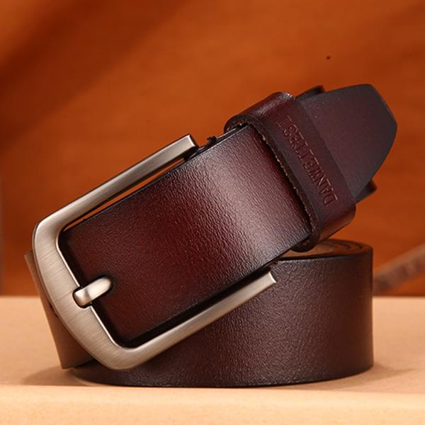DWTS cow genuine leather luxury strap male belts for men new fashion classice vintage pin buckle leather belt male belt men