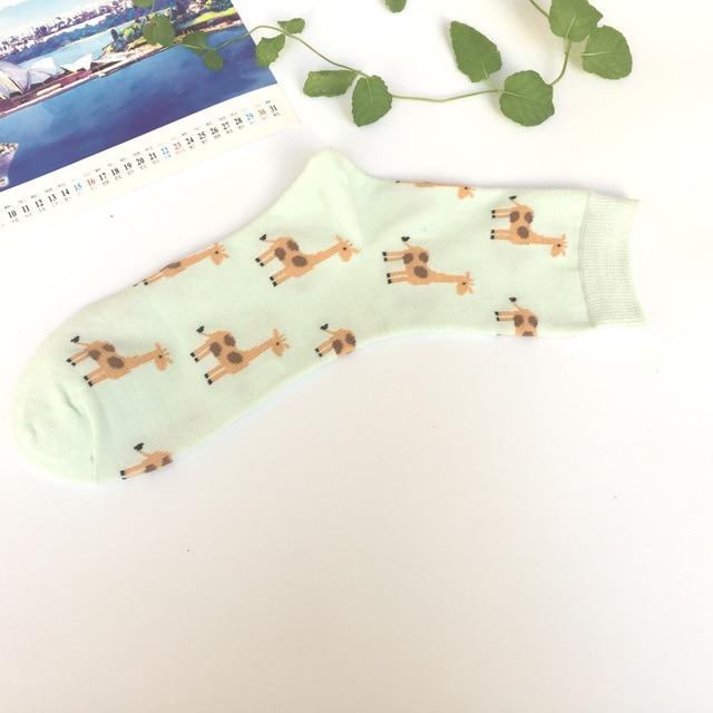 Jeseca 2019 Women Winter Thick Warm Sock Cartoon Animal Print Girls Cute Sock Cotton Soft Female Harajuku Vintage Streetwear Sox