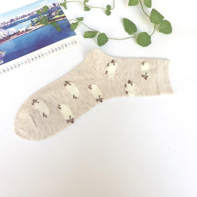 Jeseca 2019 Women Winter Thick Warm Sock Cartoon Animal Print Girls Cute Sock Cotton Soft Female Harajuku Vintage Streetwear Sox