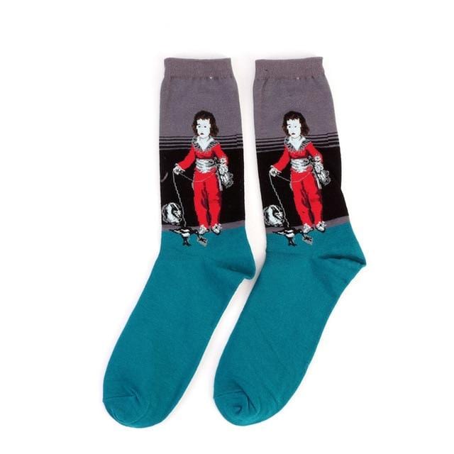 Hot Starry Night Autumn Winter Retro Women Personality Art Van Gogh Mural World Famous Painting Male Socks Oil Funny Happy Socks