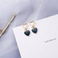 AOMU – boucles d'oreilles géométriques bleues coréennes en acrylique, cercle creux irrégulier carré, pendantes en métal pour femmes, bijoux de fête de plage