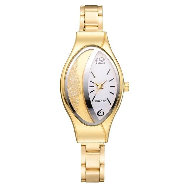 Women Fashion Luxury Watch Leather Strap Women Bracelet Clock Ellipse Rhinestone PU Sport Quartz Watch Wrist Watches For Women