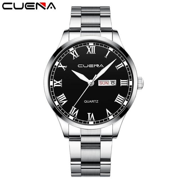 CUENA 2020 nouvelle montre pour hommes affaires ceinture en acier calendrier montre à Quartz Reloj Hombre hommes montres de haute qualité montres de luxe
