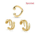 Boho Trendy Pearls Ear Cuff Earring For Women Girls Fashion Rainbow Cubic Zirconia Stones Small Clip Earring Bohemia Ear Jewelry