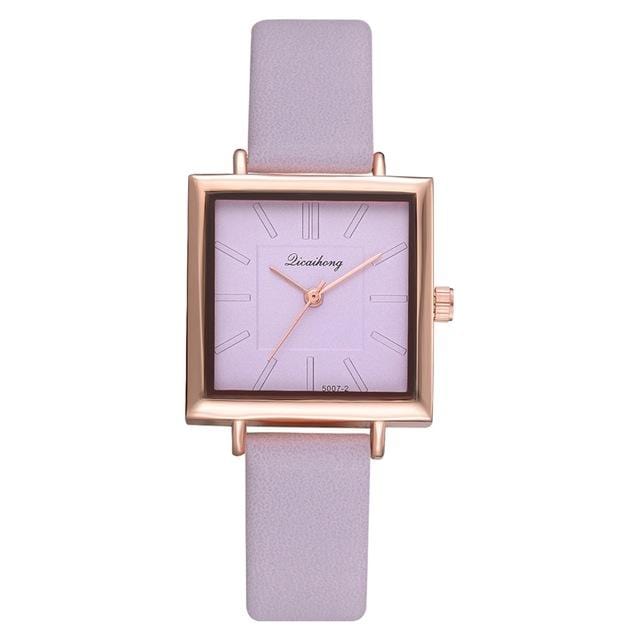 Dropshiping New Top Brand Square Women Bracelet Watch Contracted Leather Crystal WristWatches Women Dress Ladies Quartz Clock