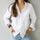 2019 Spring One Pocket Women White Shirt Female Blouse Tops Long Sleeve Casual Turn-down Collar OL Style Women Loose Blouses