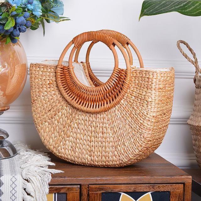 Lovevook woven straw bags summer beach bags for ladies rattan bags