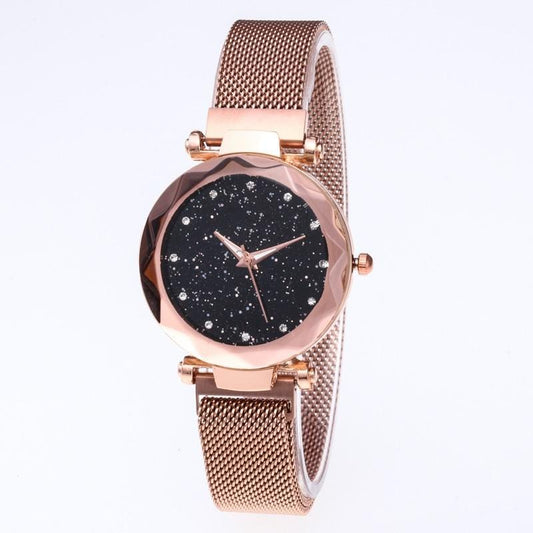 Reloj Mujer Luxury Starry Sky Women Watches Gold Magnetic Mesh Belt Band Watch Women's Fashion Dress Wristwatch Zegarek Damski