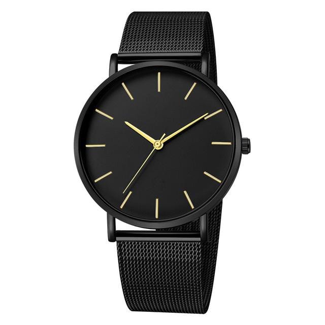 Montre de luxe hommes maille Ultra-mince en acier inoxydable Quartz montre-bracelet mâle horloge reloj hombre relogio masculino livraison gratuite
