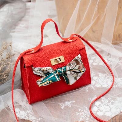 Brand Women's Handbags 2020 New Solid Color Lychee Pattern Scarf Pouch Shoulder Messenger Bag Mini ladies lock Hand bag sac
