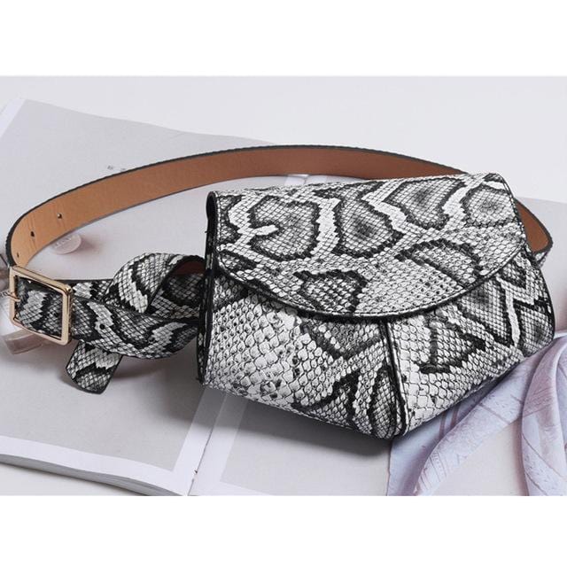 2019 New Fanny Pack Women Waist Belt Bag serpentine Vintage Waist Bags Girl Fashion Bum Pouch Phone Leather Chest Packss LW0808