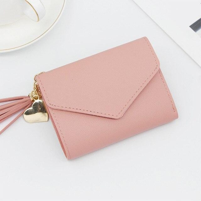 Women's Wallet Cute Student Tassel Pendant Trend Small Fashion PU Wallet 2020 Coin Purse Women Ladies Card Bag For Women