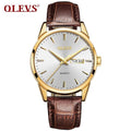 OLEVS Mens Watches Top Brand Luxury Quartz Wrist watch reloj hombre Fashion Casual Business Leather Men Watch Relogio Masculino