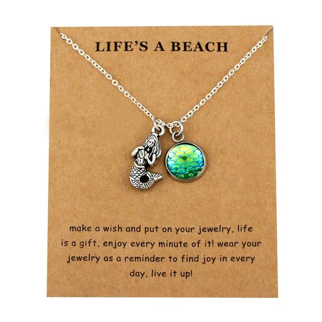 Honeycomb Bee Necklaces Waves Beach Sea Turtle Tortoise Pendants Women Men Girl Unisex Trendy Fashion Jewelry Christmas Gift
