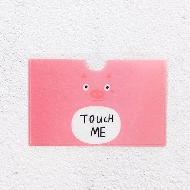 Animal PVC Card Holder Credit Student Cute Women ID Business Bancaire Cards Bag Wallet Passport Card Holder Protector