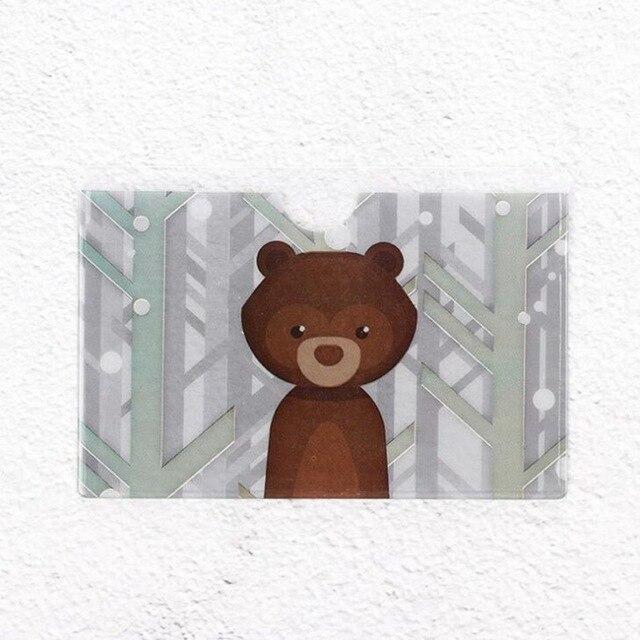 Animal PVC Card Holder Credit Student Cute Women ID Business Bancaire Cards Bag Wallet Passport Card Holder Protector
