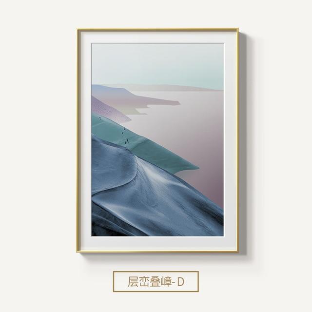 Toile de peinture de montagnes modernes de toutes sortes, affiches d'art, décoration de dortoir et imprimés, images murales pour salon