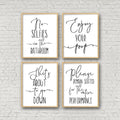 Funny Bathroom Sign Canvas Poster Wall Art Prints, No Selfies Enjoy Your Poop Please Remain Seated Toilet Signs Bathroom Decor