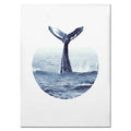 NUOMEGE Modern Poster Whale Wall Art Print Coastal Art Decor Humpback Beluga Canvas Painting Decorative Picture for Living Room
