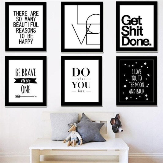 A3 A4 Motivational quotes canvas Print Poster wall art painting picture for office Decor