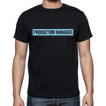 Production Manager t shirt, mens t-shirt, occupation, S Size, Black, Cotton