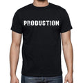 production , white letters, Men's Short Sleeve Round Neck T-shirt 00007