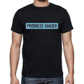 Progress Chaser t shirt, mens t-shirt, occupation, S Size, Black, Cotton