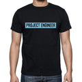 Project Engineer t shirt, mens t-shirt, occupation, S Size, Black, Cotton