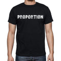 proportion , white letters, Men's Short Sleeve Round Neck T-shirt 00007