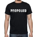 proposed , white letters, Men's Short Sleeve Round Neck T-shirt 00007