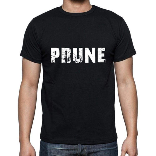 Prune Mens Short Sleeve Round Neck T-Shirt 5 Letters Black Word 00006 - Casual