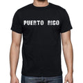 puerto rico Men's T-Shirt Short Sleeve Round Neck Black t shirt for men