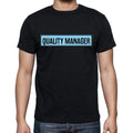 Quality Manager t shirt, mens t-shirt, occupation, S Size, Black, Cotton