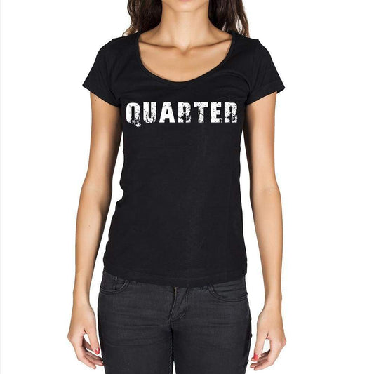 Quarter Womens Short Sleeve Round Neck T-Shirt - Casual