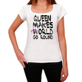 queen, World Goes Round, Women's Short Sleeve Round White T-shirt 00083