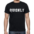 quickly , white letters, Men's Short Sleeve Round Neck T-shirt 00007