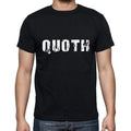 quoth Men's Short Sleeve Round Neck T-shirt , 5 letters Black , word 00006