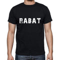 Rabat Herren Kurzarm-T-Shirt mit Rundhalsausschnitt, 5 Buchstaben Schwarz, Wort 00006