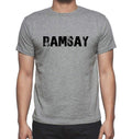 RAMSAY, Grey, Men's Short Sleeve Round Neck T-shirt 00018