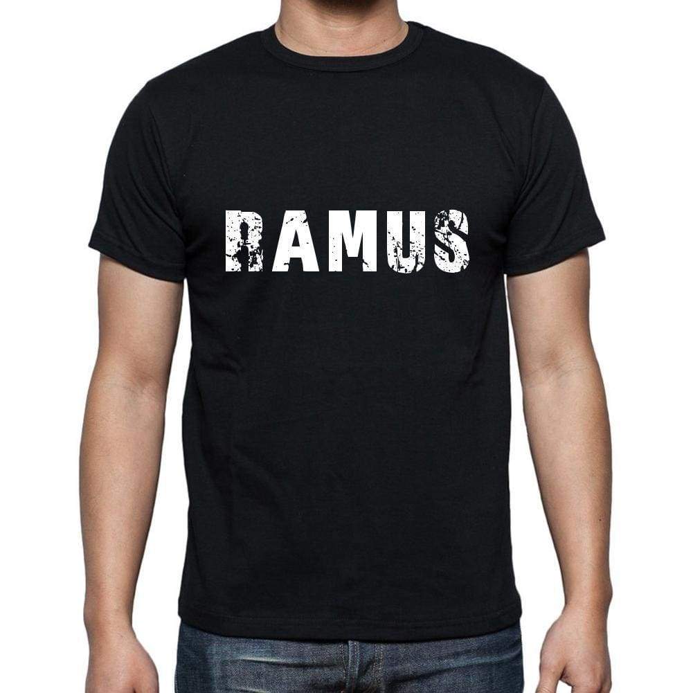Ramus Mens Short Sleeve Round Neck T-Shirt 5 Letters Black Word 00006 - Casual