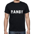 Rangy Herren-Kurzarm-T-Shirt mit Rundhalsausschnitt, 5 Buchstaben Schwarz, Wort 00006