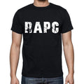 rapc Men's Short Sleeve Round Neck T-shirt , 4 letters Black