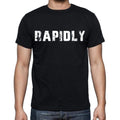 rapidly , white letters, Men's Short Sleeve Round Neck T-shirt 00007