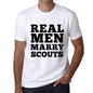 Real Men Marry Scouts Mens Short Sleeve Round Neck T-Shirt - White / S - Casual